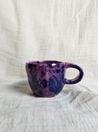 koffiekopje van keramiek, paars/blauw