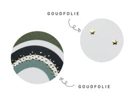 Dubbele wenskaart + envelop | Welcome little boy | Goudfolie