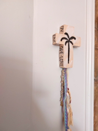 Keramiek kruis  - wandhanger