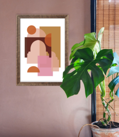 A3 Poster - Marrakech - Terracotta/Roze