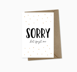 Ansichtkaart ||  Sorry || A6