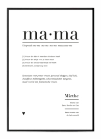 Familieposter - MAMA