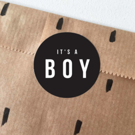 Sluitstickers - it's a boy  - per 10