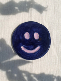 Wandhanger Smiley - blauw