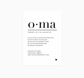 Ansichtkaart || Oma