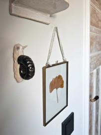 Wandhanger Slak Keramiek - brons/creme