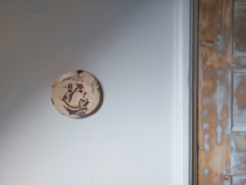 Wandhanger Smiley 10 cm  - Marmerlook - 24 krt goud
