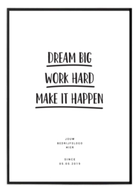 Gepersonaliseerde poster voor ondernemer - Make it happen