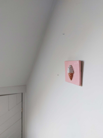 Tegeltje - Ijsje Roze