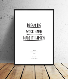 Gepersonaliseerde poster voor ondernemer - Make it happen