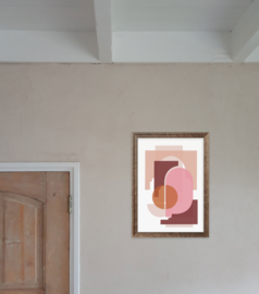 A3 Poster - Marrakech Shapes - Terracotta/Roze