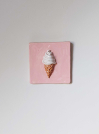 Tegeltje - Ijsje Roze