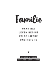 Familieposter - Familie