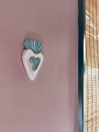 Milagro Hart Wandhanger - Groen/wit