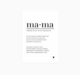 Ansichtkaart || Mama