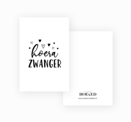 Minikaartje - hoera zwanger