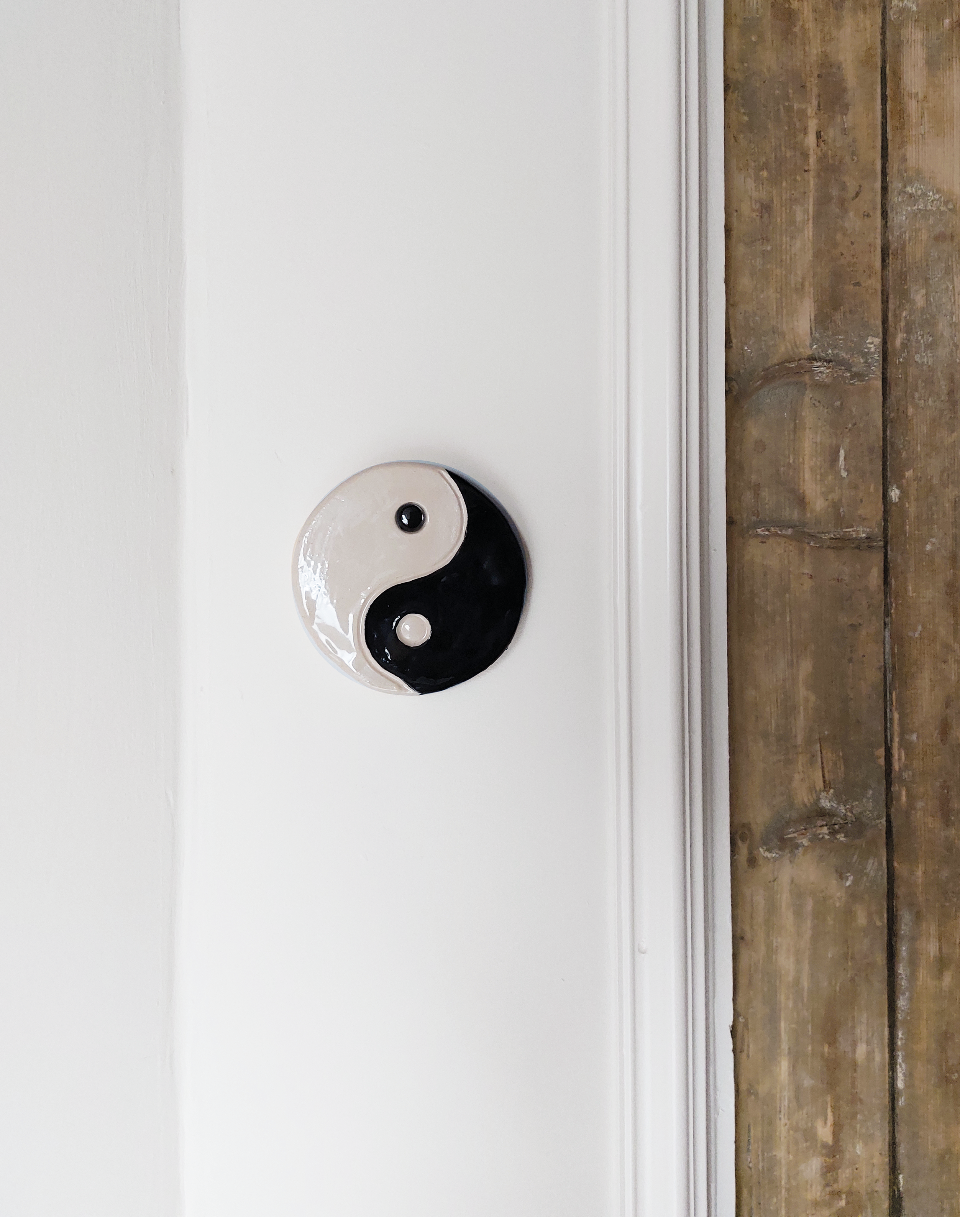 Wandhanger Yin en Yang - Zwart