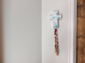 Keramiek kruis  - wandhanger