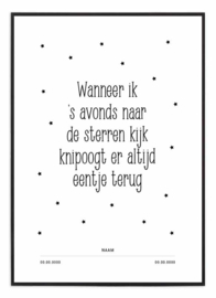 Herinnerings poster - Sterren