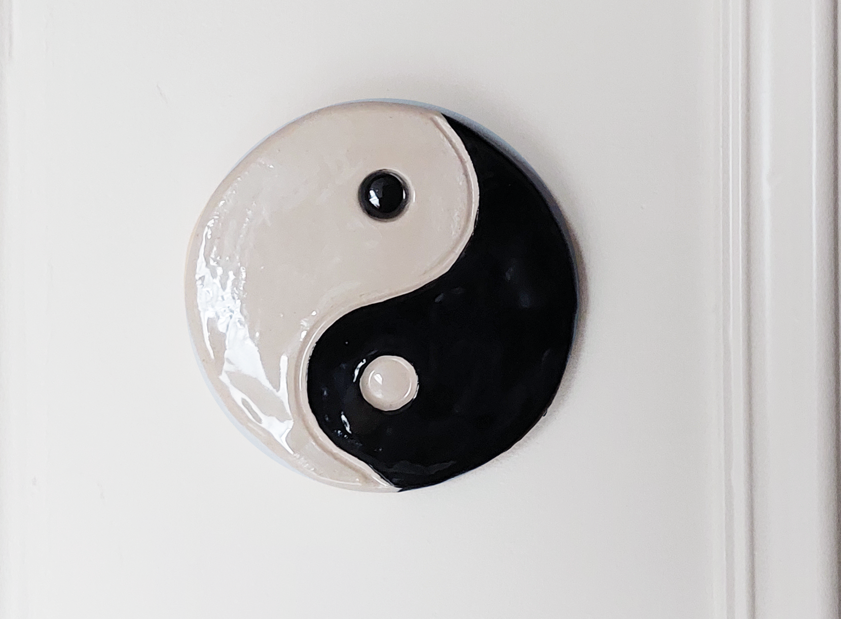 Wandhanger Yin en Yang - Zwart