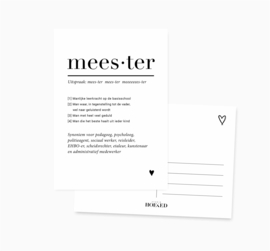 Ansichtkaart || Meester