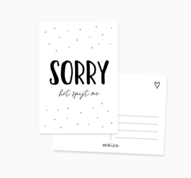 Ansichtkaart ||  Sorry || A6