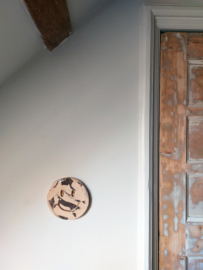 Wandhanger Smiley 15 cm - Marmerlook - 24 krt goud