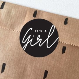 Sluitstickers - it's a girl  - per 10