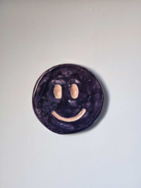 Wandhanger Smiley - Aubergine