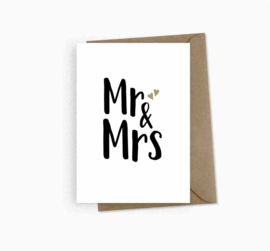 Ansichtkaart || Mr & Mrs