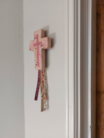 Keramiek kruis  - wandhanger