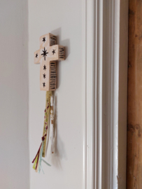 Keramiek kruis  - wandhanger