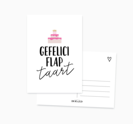 Ansichtkaart || GefeliciflapTAART || A6