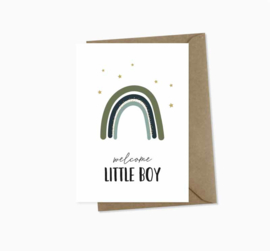 Ansichtkaart ||  welcome little boy || A6