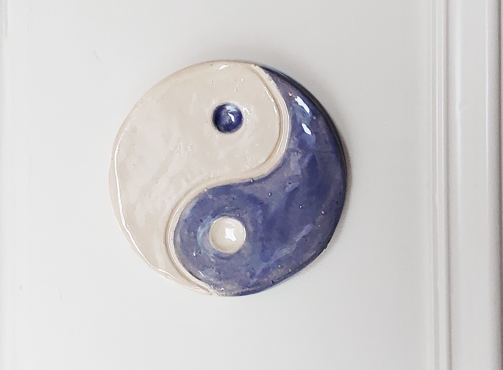 Wandhanger Yin en Yang - Lila