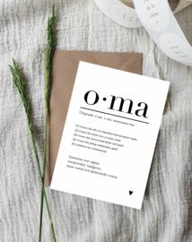 Ansichtkaart || Oma