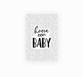 Minikaartje - hoera een baby