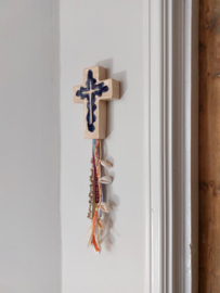 Keramiek kruis  - wandhanger