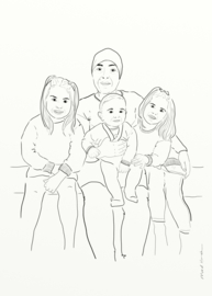 Portret illustratie | 3 tot 5 personen