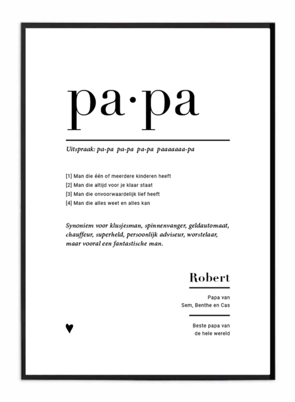 Familieposter - PAPA