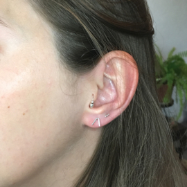 Triangle earrings // 925 Sterling silver