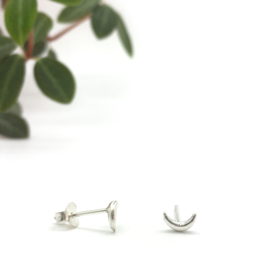 Mini moon earrings // 925 Sterling silver