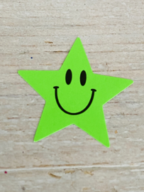 Sticker neon ster groen