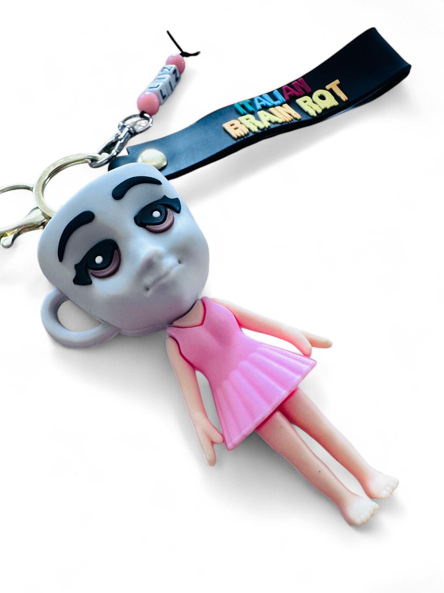 grote Ballerina Cappuccina Italian Brainrot met GRATIS naam sleutelhanger