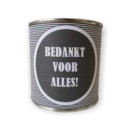 Blikje met wikkel | Bedankt voor alles!