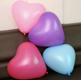 10 Delige set ballonnen hartjes