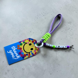 Sleutelhanger met cadeaulabel