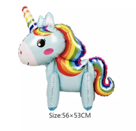 Unicorn blauw folieballon