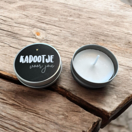 Kadootje voor jou (blikje + waxinelichtje)