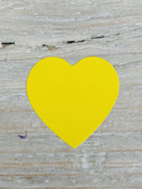 Sticker hart geel